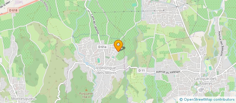 localisation de l'entreprise LUCE ECLAIRAGE  VILLELONGUE-DELS-MONTS