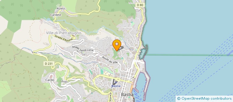 localisation de l'entreprise LUCE STUDIO MEDITERRANEEN à BASTIA