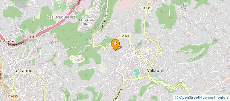 localisation de l'entreprise LUCEDEL à VALLAURIS