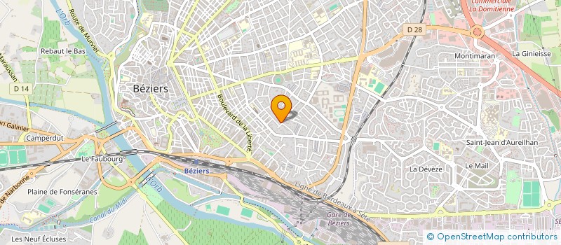 localisation de l'entreprise LUCEOLUX  VILLENEUVE-LES-BEZIERS