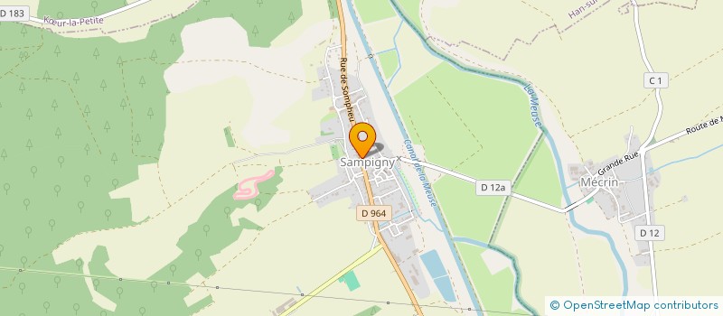 localisation de l'entreprise LUCIA C.A.G.L.-JP SCI à SAMPIGNY