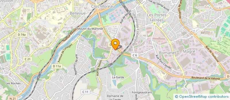 localisation de l'entreprise LUCIANGE à LIMOGES