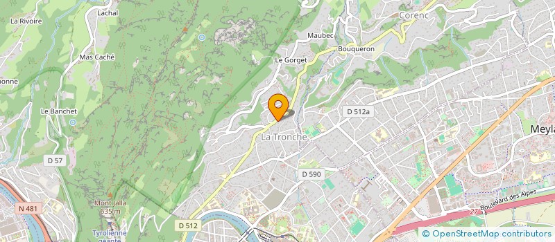 localisation de l'entreprise LUCID  LA TRONCHE