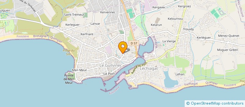 localisation de l'entreprise LUCIE ET PHILIPPE MORVAN  GUILVINEC