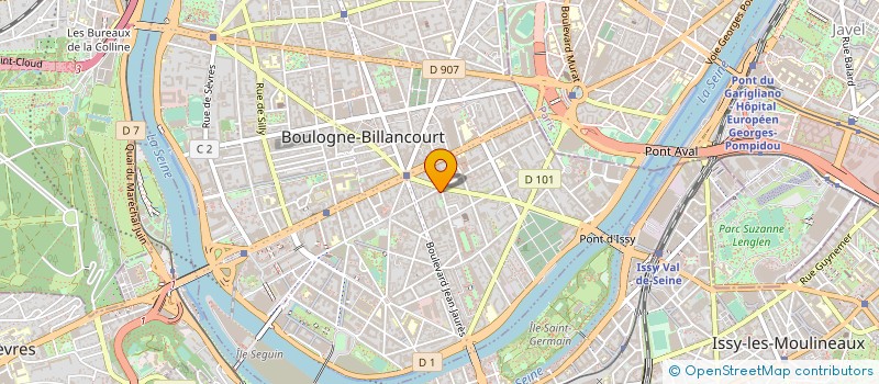 localisation de l'entreprise LUCIOLE 92 à BOULOGNE-BILLANCOURT