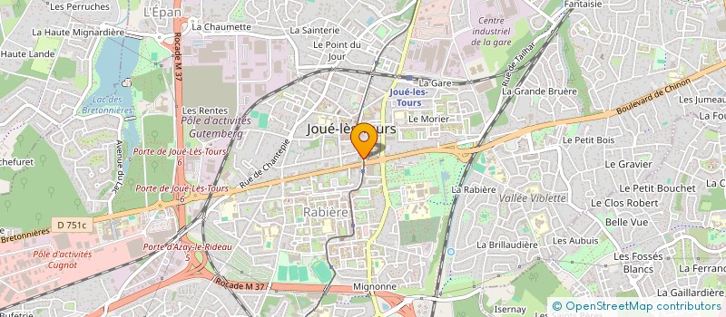 localisation de l'entreprise LUCKY à JOUE-LES-TOURS