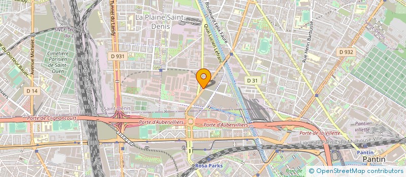 localisation de l'entreprise LUCKY à AUBERVILLIERS