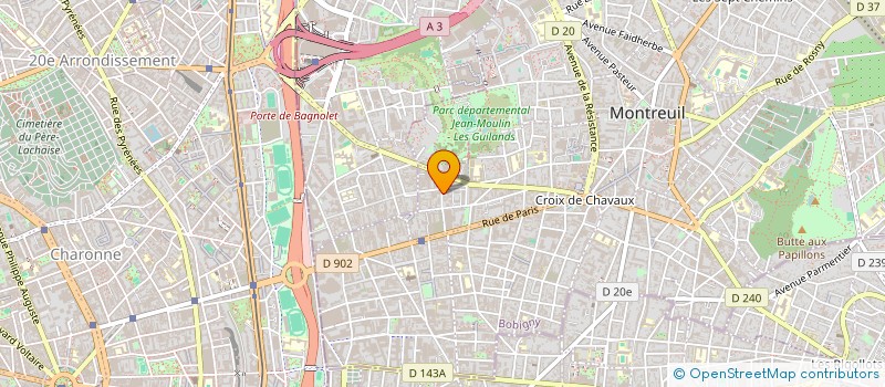 localisation de l'entreprise LUCKY STAR à MONTREUIL