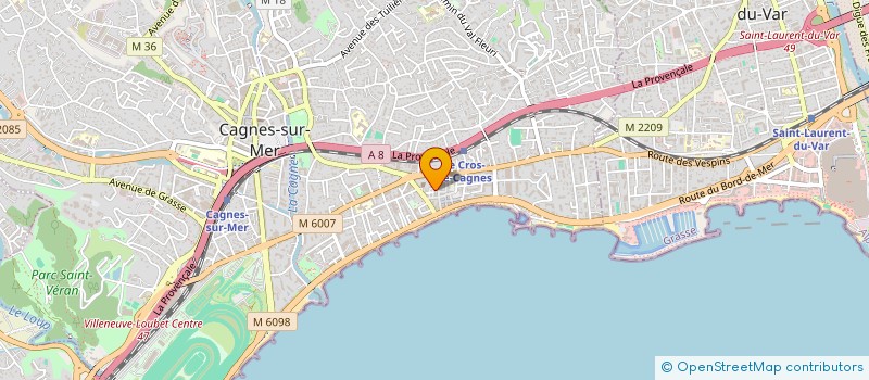 localisation de l'entreprise LUCKYLIFE à CAGNES-SUR-MER