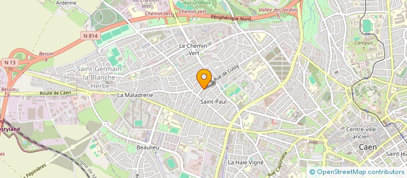 localisation de l'entreprise LUCQ CONSEIL à CAEN