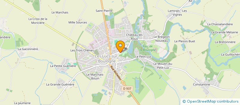 localisation de l'entreprise LUCQUOISE DE RESTAURATION ET DE LOISIRS à LES LUCS-SUR-BOULOGNE