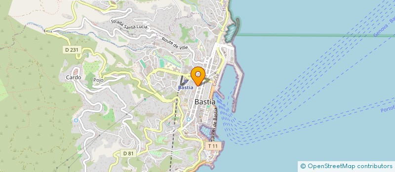 localisation de l'entreprise LUCRECE à BASTIA