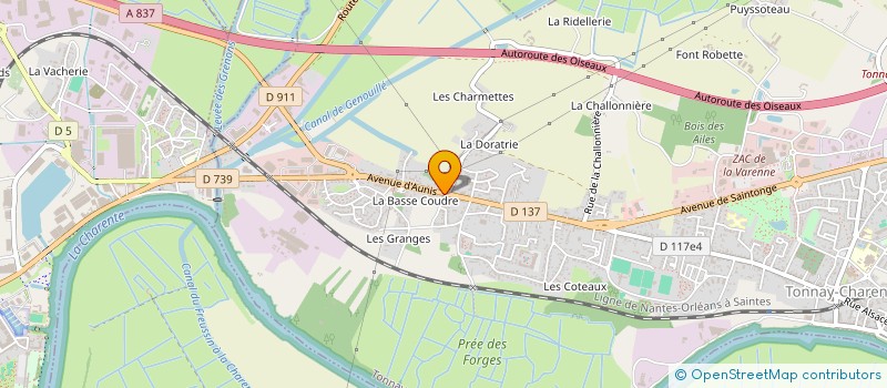 localisation de l'entreprise LUDALO à TONNAY-CHARENTE