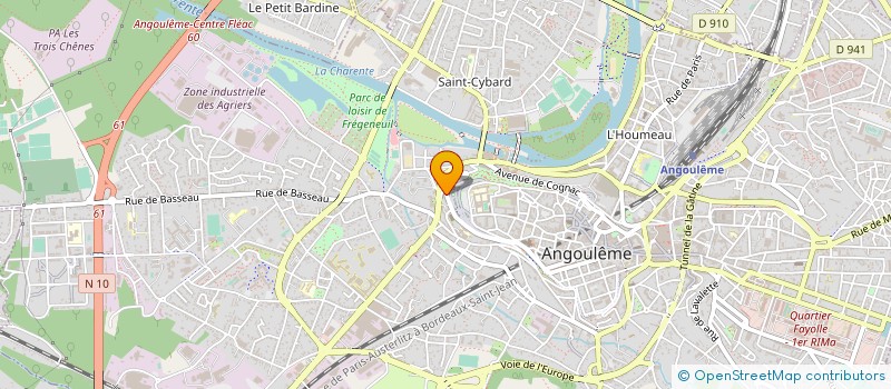 localisation de l'entreprise LUDENS PRODUCTION à ANGOULEME