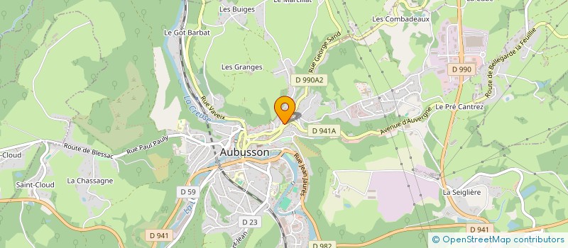 localisation de l'entreprise LUDI'CREUSE à AUBUSSON