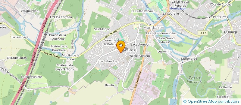 localisation de l'entreprise LUDO EXPRESS à MONTBAZON