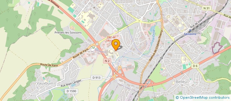 localisation de l'entreprise LUDO SOISSONS à SOISSONS