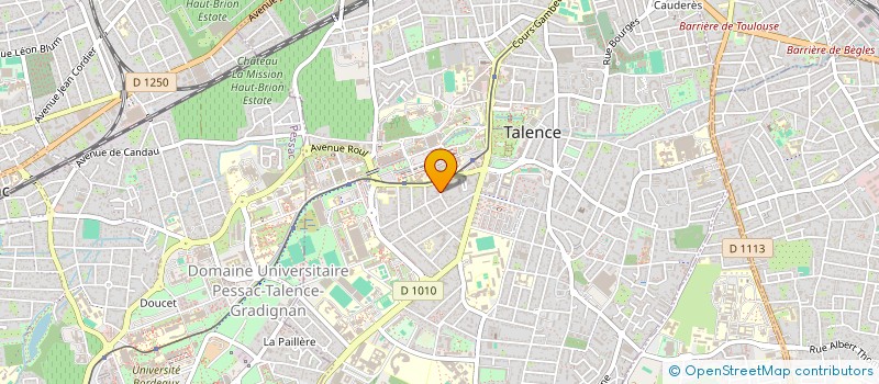 localisation de l'entreprise LUDO-TRIFORCE.  TALENCE