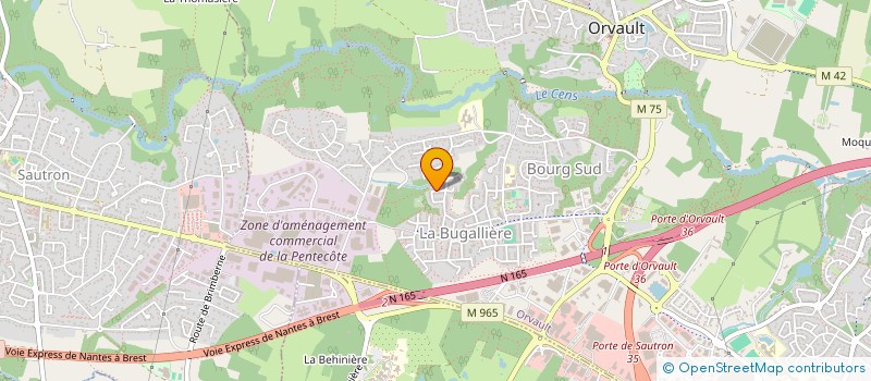 localisation de l'entreprise LUDOBUG à ORVAULT