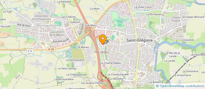 localisation de l'entreprise LUDOSTE  SAINT-GREGOIRE