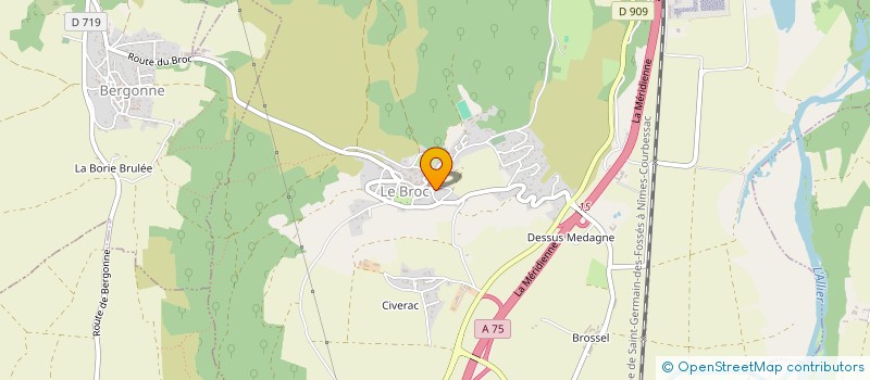 localisation de l'entreprise LUDOVIC GARCIA COURTAGE  LE BROC