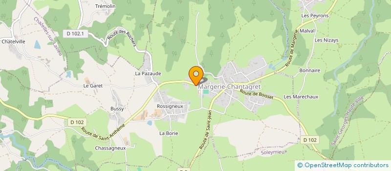 localisation de l'entreprise LUDOVIC GAUDREAU CREATION  MARGERIE-CHANTAGRET