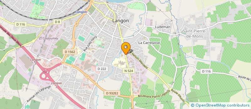 localisation de l'entreprise LUDOVIC HUBLE DEVELOPPEMENT  LANGON