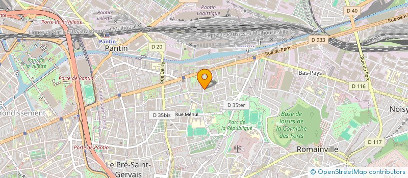 localisation de l'entreprise LUEUR GENERALE  PANTIN