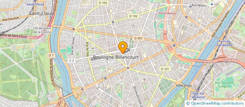 localisation de l'entreprise LUGAR IMMOB à BOULOGNE-BILLANCOURT