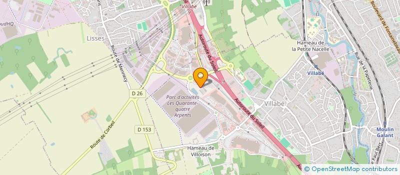 localisation de l'entreprise LUGROS PALMIER  VILLABE