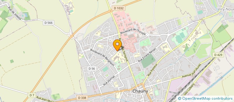 localisation de l'entreprise LUISETTI COUVERTURE à CHAUNY