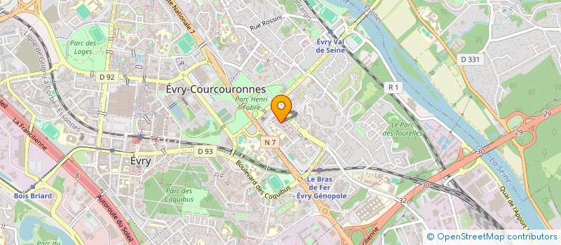 localisation de l'entreprise LUK'S TRANSPORTS à EVRY-COURCOURONNES