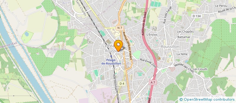 localisation de l'entreprise LULU STORE  LE PEAGE-DE-ROUSSILLON