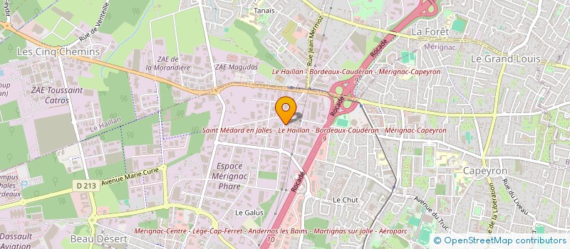 localisation de l'entreprise LUM 33 à MERIGNAC