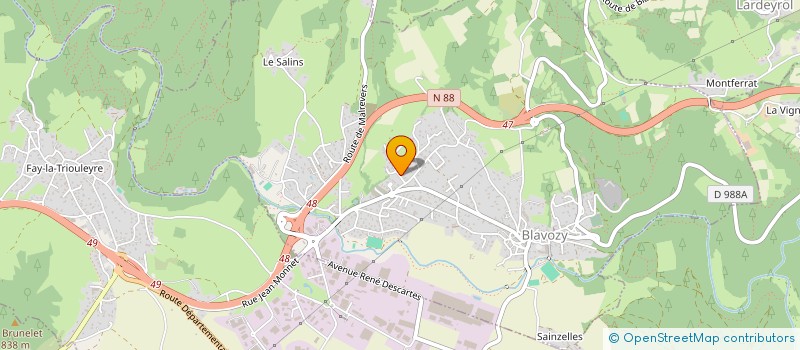 localisation de l'entreprise LUMA  BLAVOZY