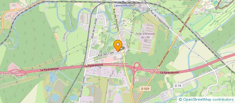 localisation de l'entreprise LUMAE  LANNEMEZAN