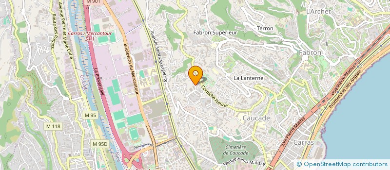 localisation de l'entreprise LUMAX à NICE