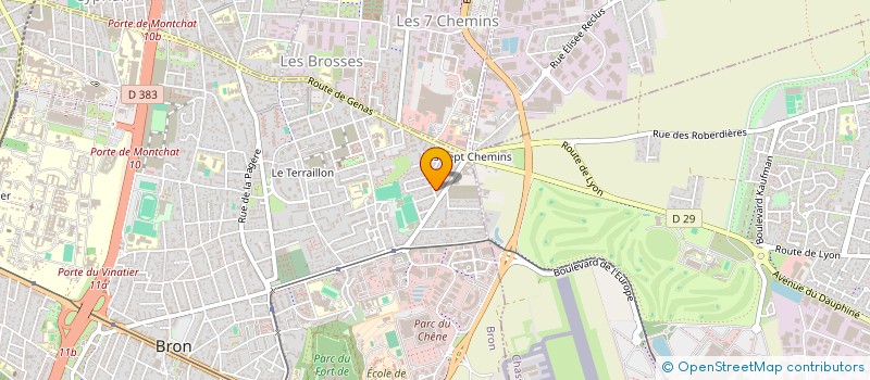 localisation de l'entreprise LUMEN à BRON