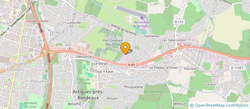 localisation de l'entreprise LUMENCURE à ARTIGUES-PRES-BORDEAUX