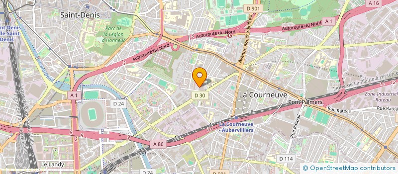 localisation de l'entreprise LUMENIA à LA COURNEUVE