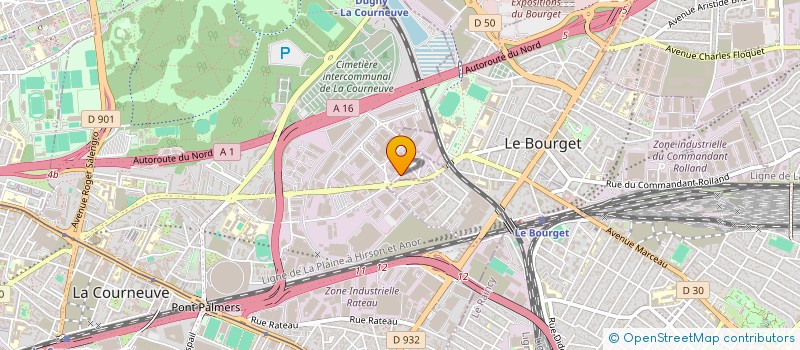 localisation de l'entreprise LUMENTECH à LA COURNEUVE