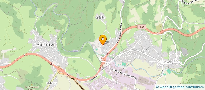 localisation de l'entreprise LUMETRA COM  BLAVOZY