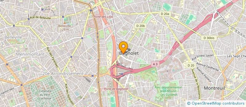 localisation de l'entreprise LUMIA MUSIC à BAGNOLET