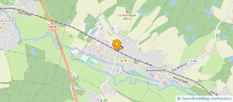 localisation de l'entreprise LUMIELEC SARL à GRANDVILLARS