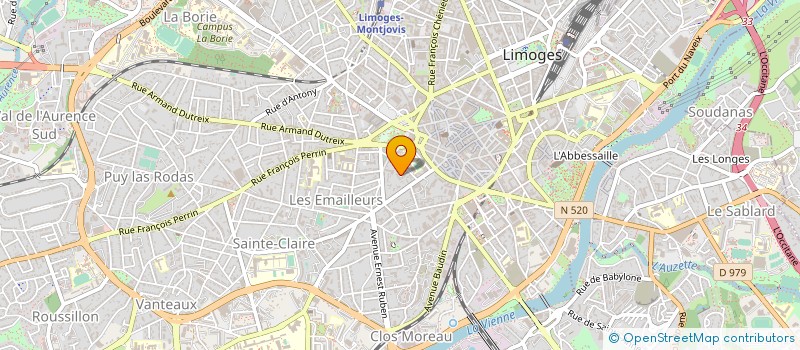 localisation de l'entreprise LUMIERE à LIMOGES