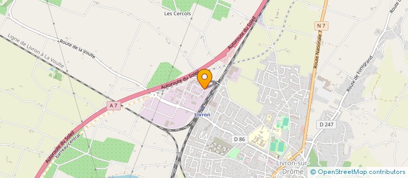 localisation de l'entreprise LUMIERE  LIVRON-SUR-DROME