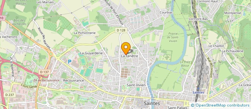 localisation de l'entreprise LUMIERE DU MONDE DE LA FRANCE  SAINTES