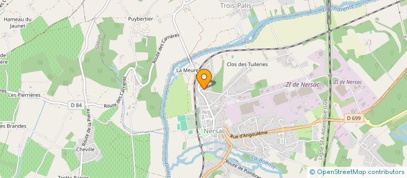 localisation de l'entreprise LUMIERE ET SON EVENTS  NERSAC