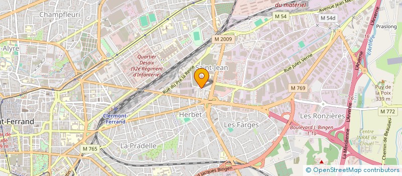 localisation de l'entreprise LUMIERES  CLERMONT-FERRAND