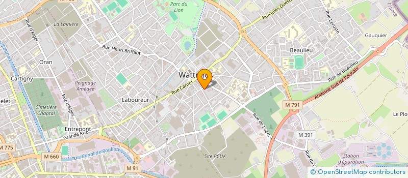 localisation de l'entreprise LUMIERES D'ORIENT  WATTRELOS